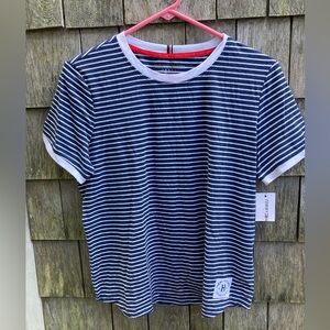 Tommy Hilfiger Striped Navy Blue T-Shirt